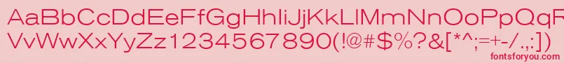 AnconaExLightRegular Font – Red Fonts on Pink Background