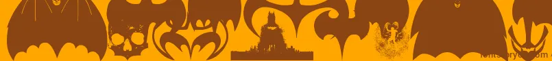 BatmanEvolutionLogoFontG Font – Brown Fonts on Orange Background