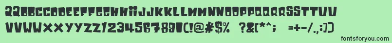 Fonte Inkybear – fontes pretas em um fundo verde