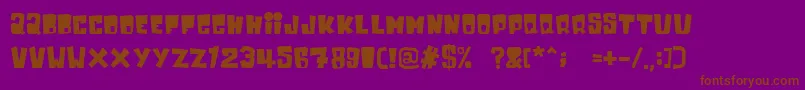 Шрифт Inkybear – коричневые шрифты на фиолетовом фоне