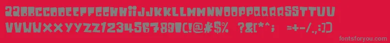 フォントInkybear – 赤い背景に灰色の文字