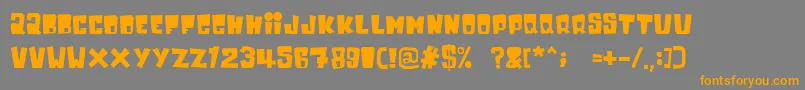 Inkybear-Schriftart – Orangefarbene Schriften auf grauem Hintergrund