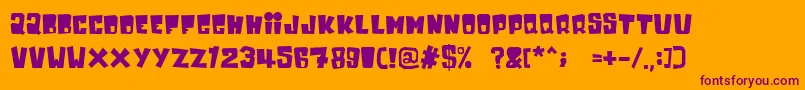 Inkybear-fontti – violetit fontit oranssilla taustalla