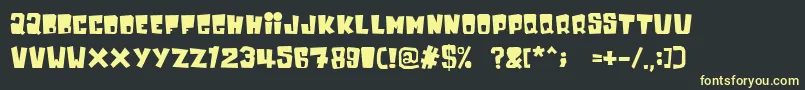 Inkybear-Schriftart – Gelbe Schriften auf schwarzem Hintergrund