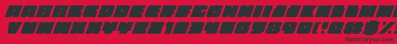 AnakefkaItalic Font – Black Fonts on Red Background