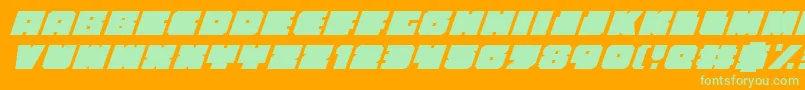 Police AnakefkaItalic – polices vertes sur fond orange