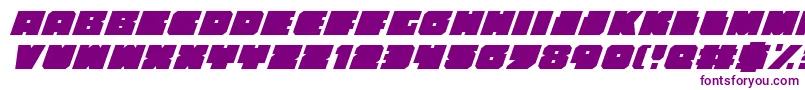Police AnakefkaItalic – polices violettes sur fond blanc