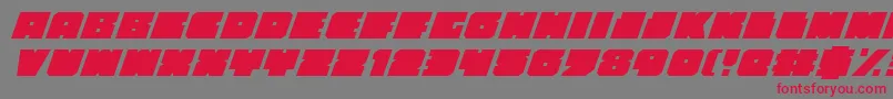 AnakefkaItalic Font – Red Fonts on Gray Background