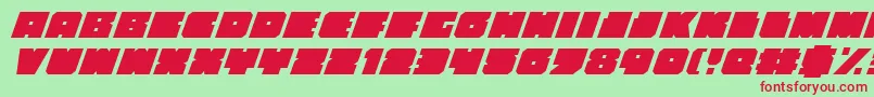 Шрифт AnakefkaItalic – красные шрифты на зелёном фоне