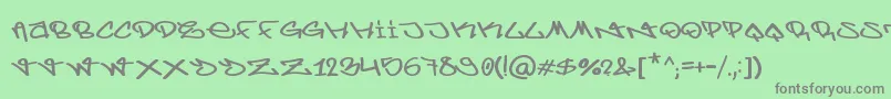 Weitere Informationen zur BerlinGraffiti-Schriftart BerlinGraffiti-Schriftart – Graue Schriften auf grünem Hintergrund