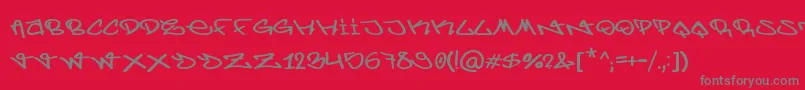BerlinGraffiti Font – Gray Fonts on Red Background