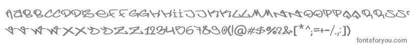 フォントBerlinGraffiti – 白い背景に灰色の文字
