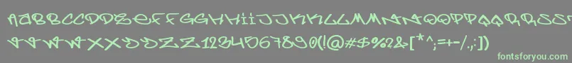 BerlinGraffiti-Schriftart – Grüne Schriften auf grauem Hintergrund