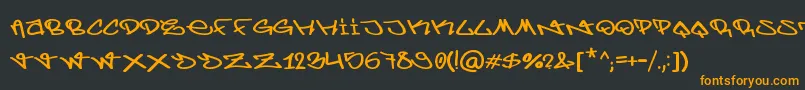 BerlinGraffiti Font – Orange Fonts on Black Background