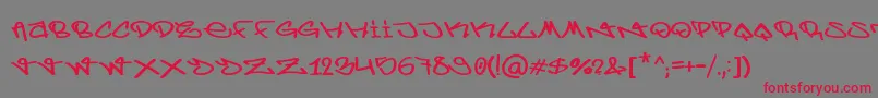 Weitere Informationen zur BerlinGraffiti-Schriftart BerlinGraffiti-Schriftart – Rote Schriften auf grauem Hintergrund
