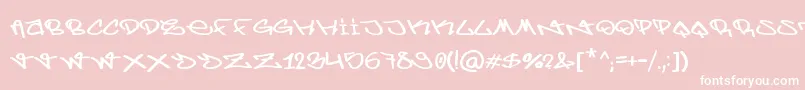 BerlinGraffiti Font – White Fonts on Pink Background