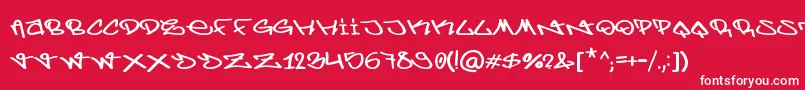 BerlinGraffiti Font – White Fonts on Red Background