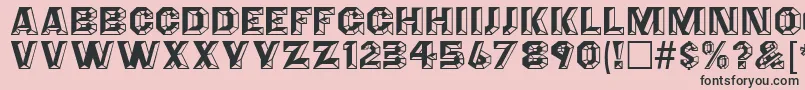 AnglesOctagon Font – Black Fonts on Pink Background