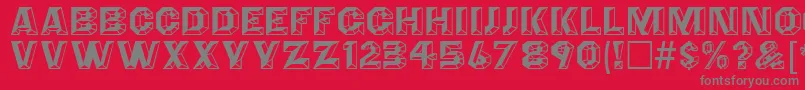 AnglesOctagon Font – Gray Fonts on Red Background