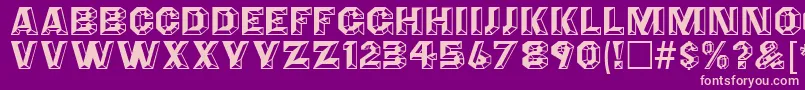 AnglesOctagon Font – Pink Fonts on Purple Background