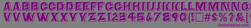 AnglesOctagon Font – Purple Fonts on Gray Background
