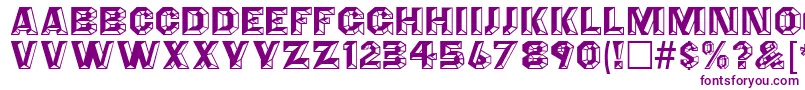 AnglesOctagon Font – Purple Fonts on White Background
