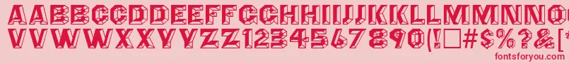 AnglesOctagon Font – Red Fonts on Pink Background