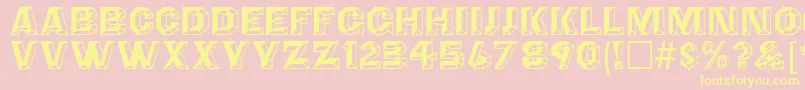 AnglesOctagon Font – Yellow Fonts on Pink Background