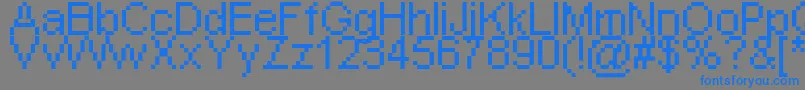 PixelArial11 Font – Blue Fonts on Gray Background