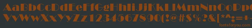 Czcionka MarqueeRegular – brązowe czcionki na czarnym tle