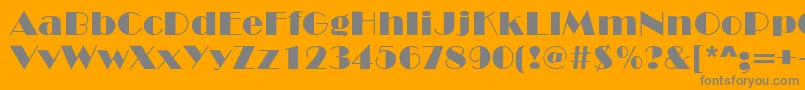 MarqueeRegular Font – Gray Fonts on Orange Background