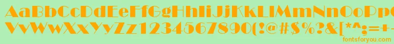 MarqueeRegular Font – Orange Fonts on Green Background