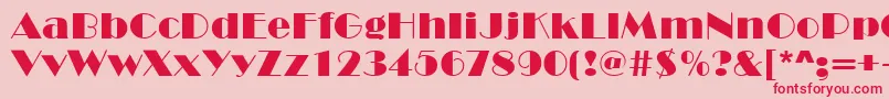 MarqueeRegular Font – Red Fonts on Pink Background