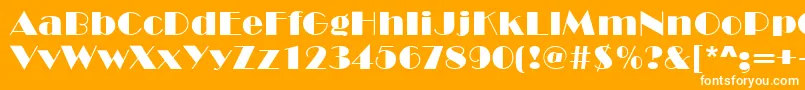 MarqueeRegular Font – White Fonts on Orange Background