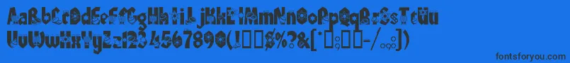 Hanukah Font – Black Fonts on Blue Background