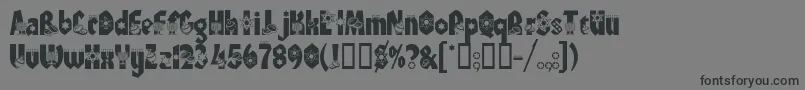 フォントHanukah – 黒い文字の灰色の背景