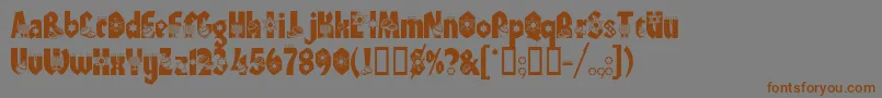 Hanukah Font – Brown Fonts on Gray Background