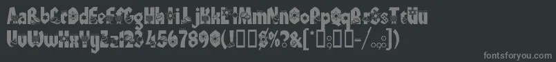 Hanukah Font – Gray Fonts on Black Background
