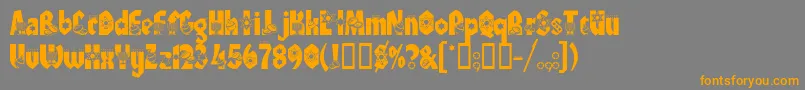 Hanukah Font – Orange Fonts on Gray Background