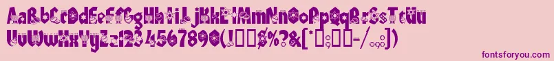 Hanukah Font – Purple Fonts on Pink Background
