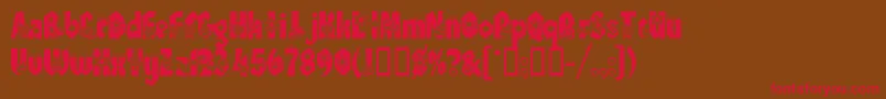Hanukah Font – Red Fonts on Brown Background