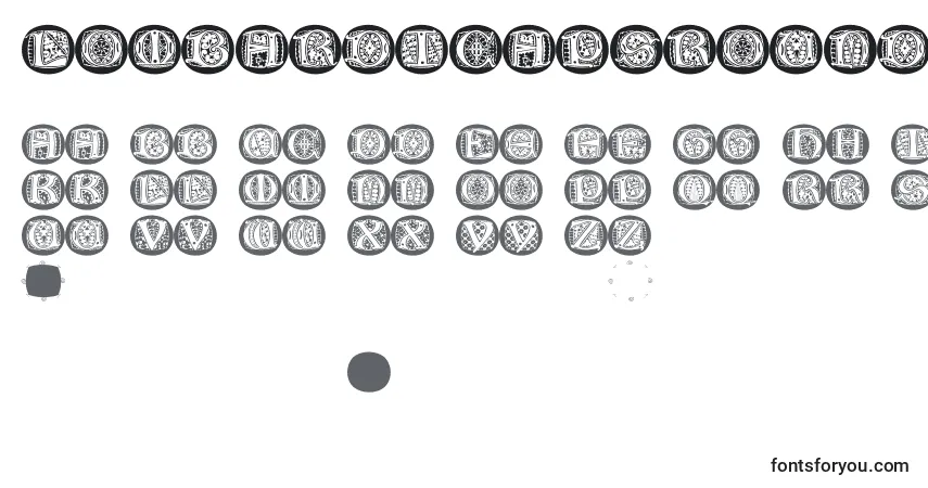 Шрифт LombardicapsRound – алфавит, цифры, специальные символы