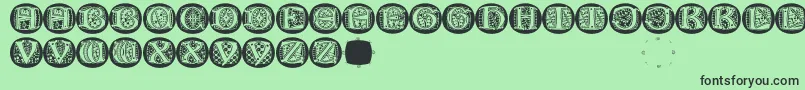 LombardicapsRound Font – Black Fonts on Green Background