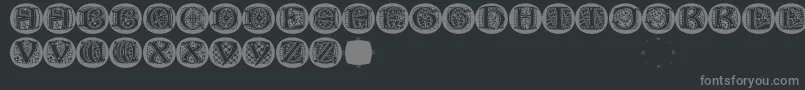 LombardicapsRound Font – Gray Fonts on Black Background