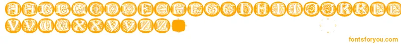 LombardicapsRound Font – Orange Fonts on White Background