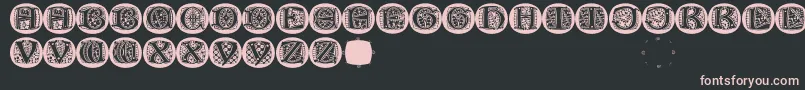 LombardicapsRound Font – Pink Fonts on Black Background