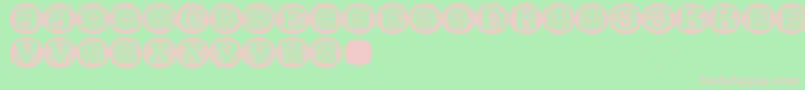 フォントLombardicapsRound – 緑の背景にピンクのフォント