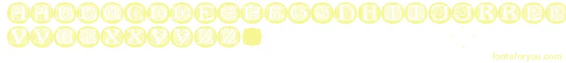 フォントLombardicapsRound – 黄色のフォント