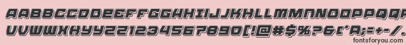 Olympiccarrierpunchital Font – Black Fonts on Pink Background