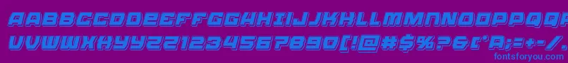 Olympiccarrierpunchital Font – Blue Fonts on Purple Background